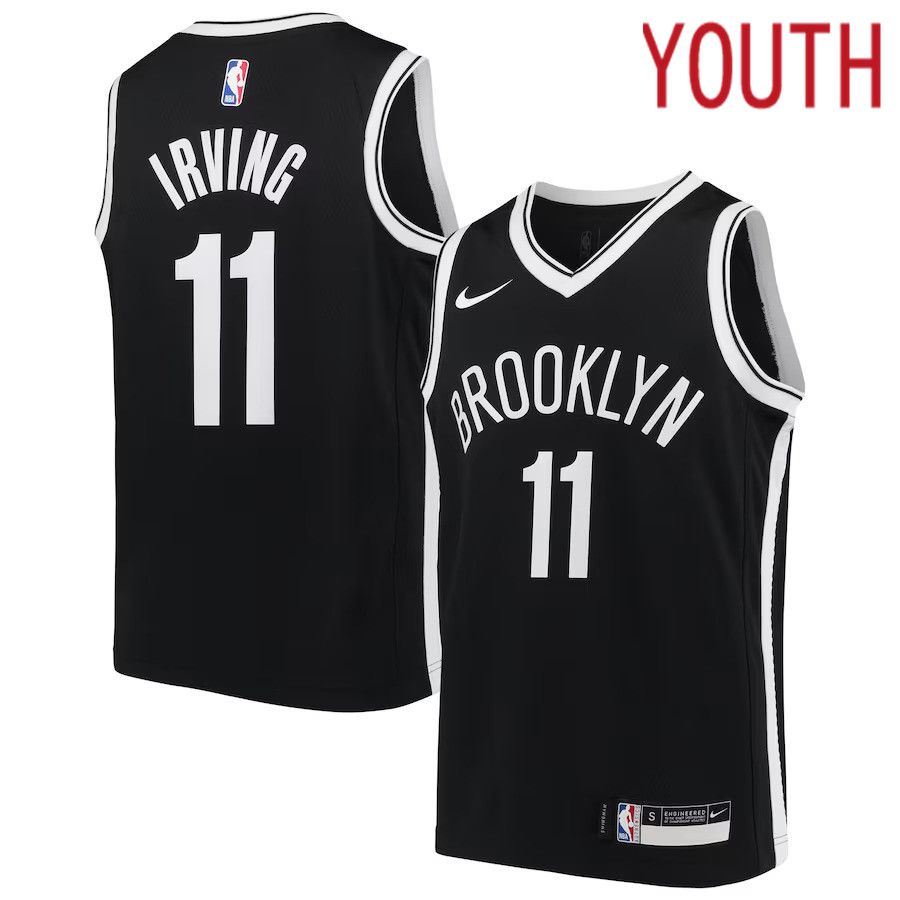 Youth Brooklyn Nets #11 Kyrie Irving Nike Black Swingman NBA Jersey->youth nba jersey->Youth Jersey